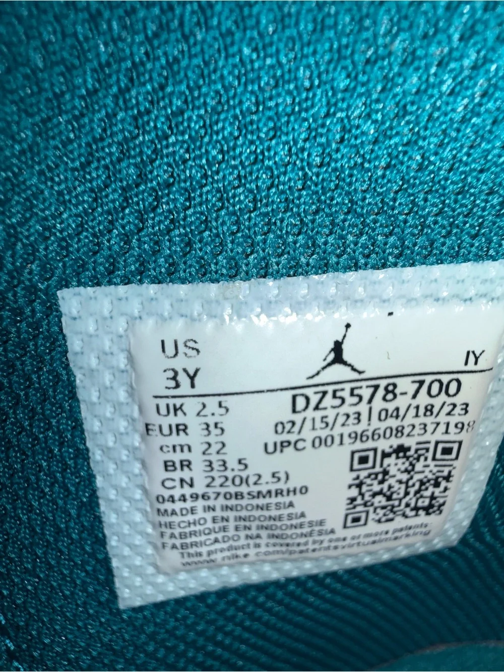 Nike Kids High-Top Sneakers in Tan and Teal